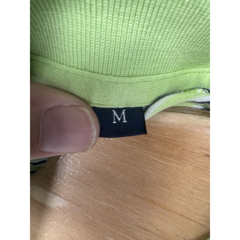 Polo Golf Ralph Lauren Sea‎ Island Green Striped Polo Shirt Cotton Men's Size M - Picture 6 of 8